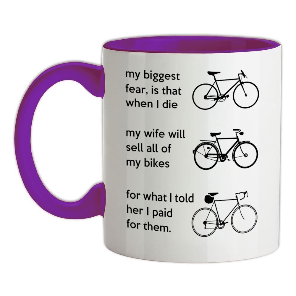 Esposa Will Vender All Of Mi Motos - Taza de Cerámica - Ciclismo Bici Divertido