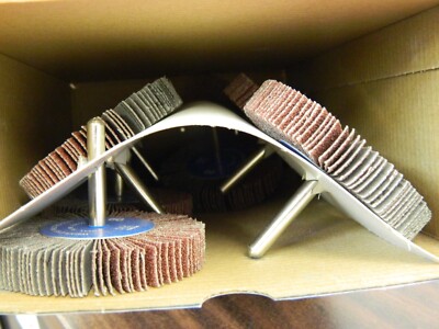 Pferd 3'' x 1/2'' Mounted Flap Wheel qty 10 Aluminum Oxide 60 Grit 45196