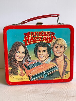 Vintage 1980 The Dukes of Hazzard Metal Lunch Box W/ Thermos