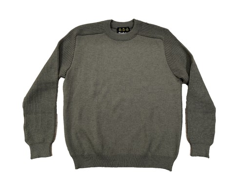 Barbour x Moon Wool Fabrics Crew Neck Jumper Padded Elbows