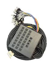 Livewire Advantage 24x4 Snake with XLR Returns 100 ft. Black