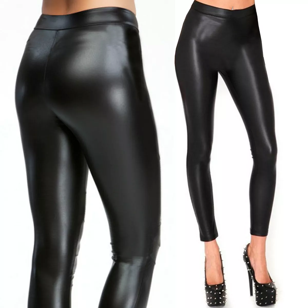 Leggings lucidi neri cheap