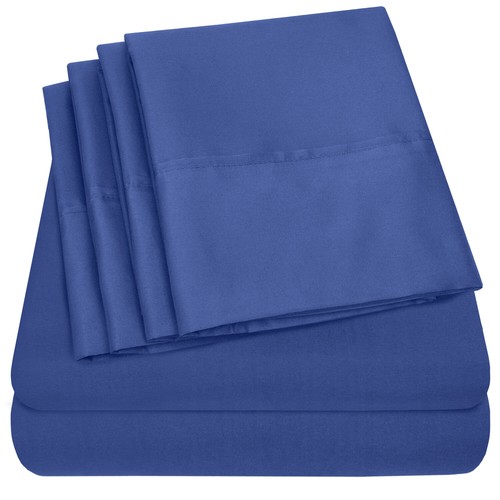 Sweet Home Collection 1500 Count 6 Piece Bedroom Bed Sheet Set Microfiber - Picture 48 of 97