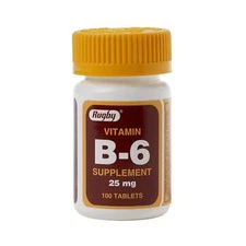 Rugby Vitamin B-6 25 mg Tablets – 100 Count