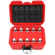 10pcs Master Locking Wheel Nut Key Set Anti-Theft Splined Lug Nut Socket for BMW