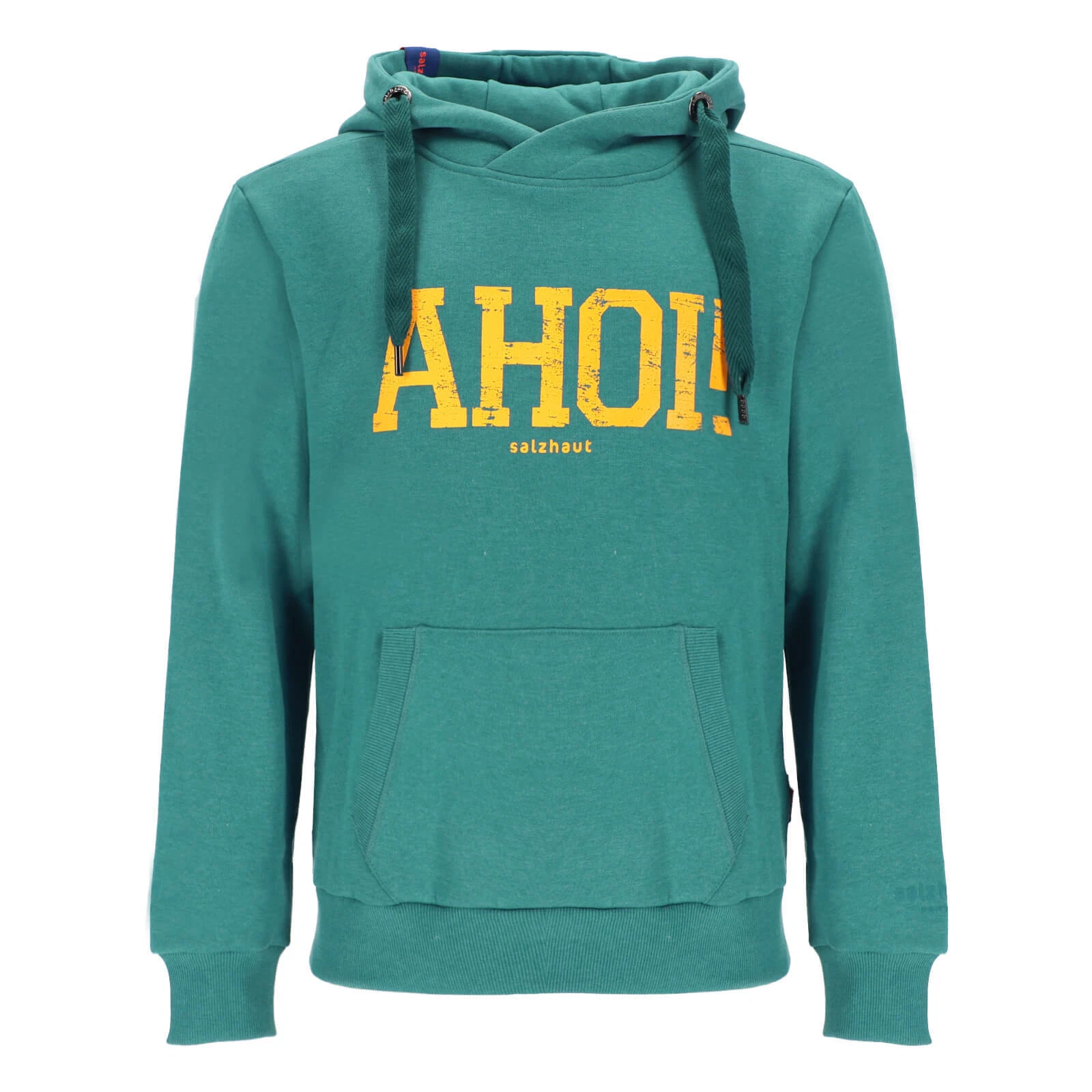 SACAI Felpa con cappuccio uomo pelle salina Heff stampa Ahoi pullover con cappuccio morbide tasche