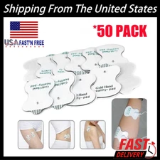 50 PCS Snap On Replacement Pads For Pulse Massager & Electrode Tens Unit US