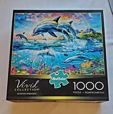 Buffalo Games Vivid Collection Dolphin Paradise 1000 Piece Jigsaw Puzzle 