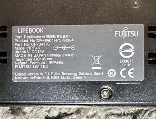 Fujitsu LifeBook NPR46 Dockingstation DP USB C LAN USB A VGA FPCPR364 CP734176 - Bild 7 von 7