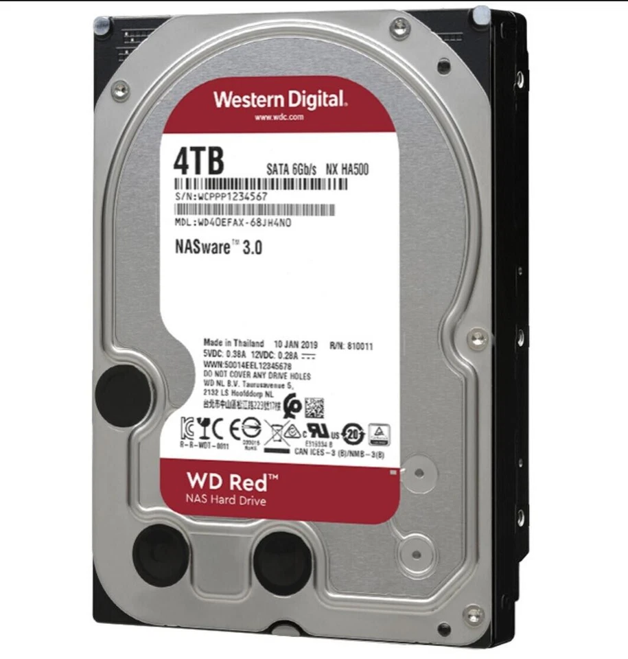 For Western Digital Red 4TB WD40EFAX 256MB 3.5" SATA Internal Hard Drive - Image 2 of 4