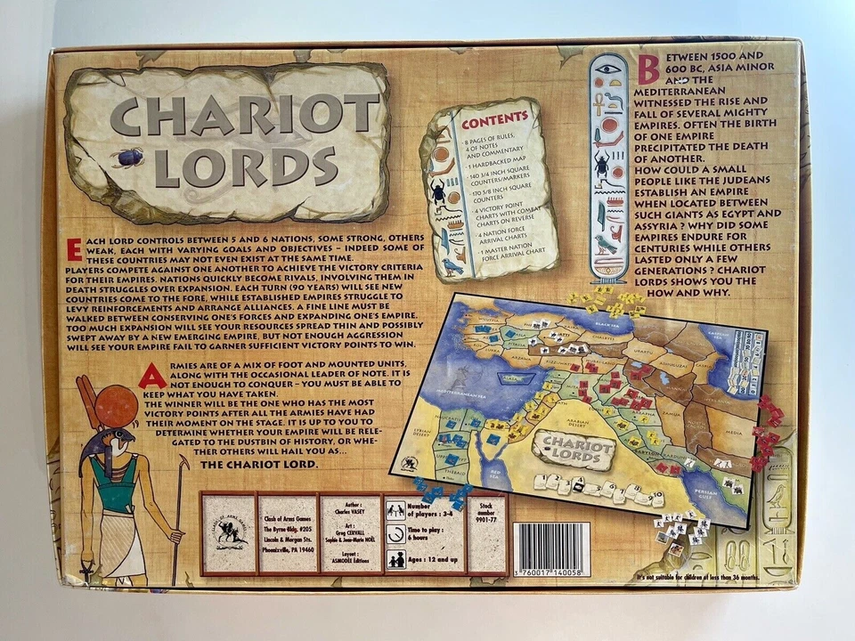Chariot Lords (1999) - Clash of Arms Games - UNPUNCHED - COMPLETE - Image 3 of 4