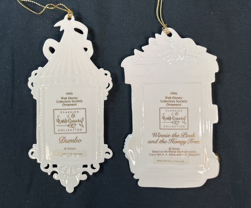 Walt Disney Collectors Society 1995 Dumbo & 1996 Winnie the Pooh Ornaments (REZ) - Picture 9 of 9