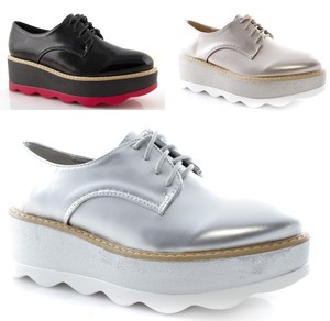 scarpe stringate argento