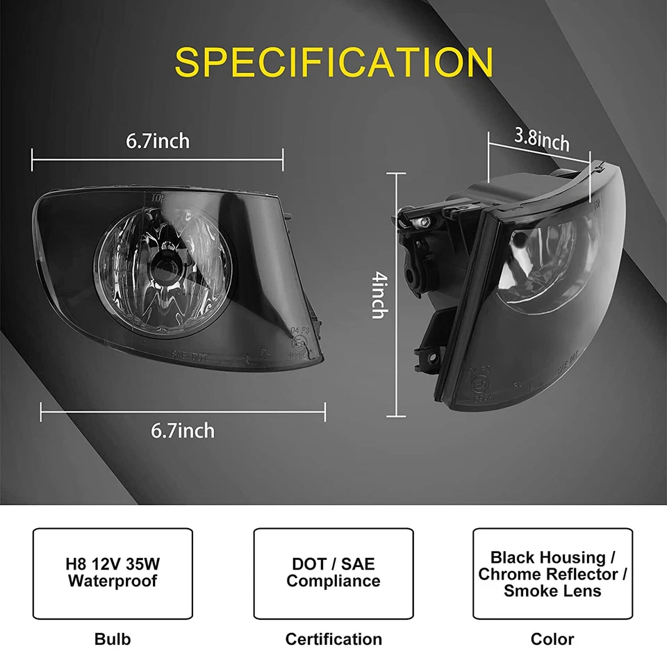 Par de luces antiniebla de conducción de parachoques delanteras para BMW 328i 335i 2007-11 07-08 328xi Foto 3 de 4