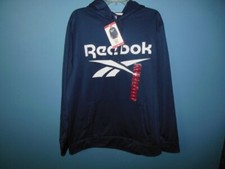 Mens NWT Reebok Dark Blue Hooded Sweatshirt XLarge
