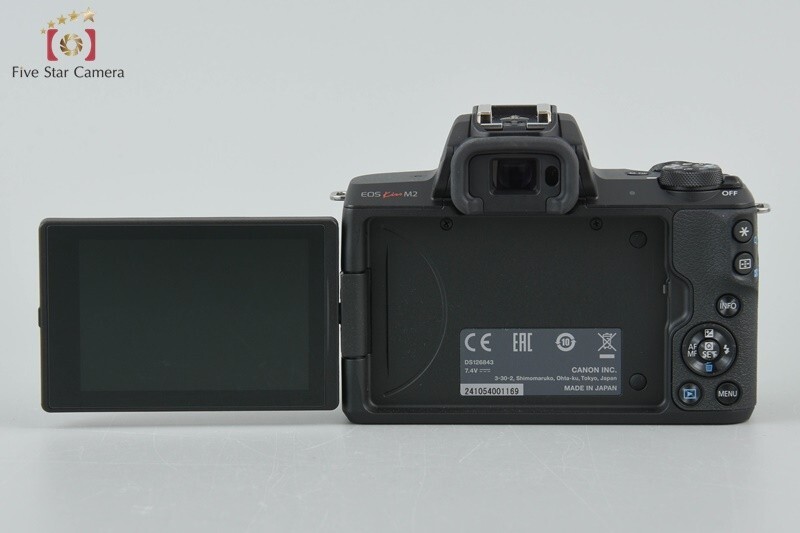 Mint!! Canon EOS Kiss M2 Black 24.1 MP EF-M 15-45 IS STM