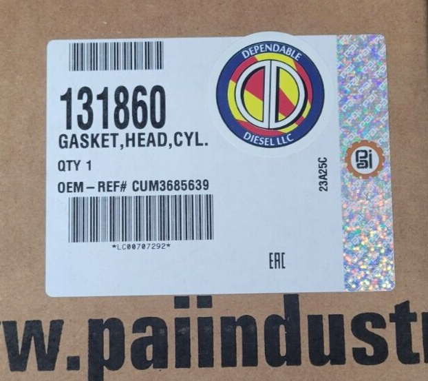 Cylinder Head Gasket for Cummins ISX. PAI # 131860 Ref