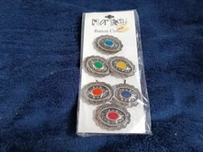 Colortrend Basic Button Covers, Western Theme Silver Dome, 6, Multicolor