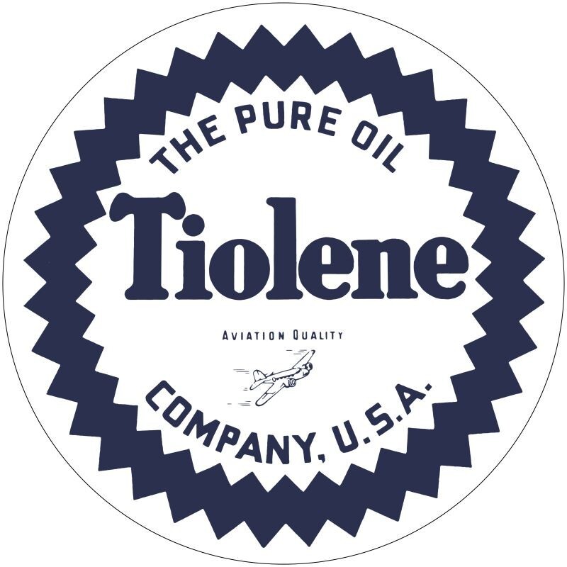 Pure Oil Company TIOLENE NEW Metal Sign: 14" Dia. Steel Round Style | eBay
