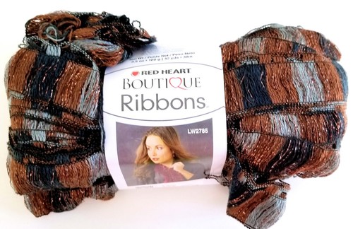 Red Heart Boutique Ribbons Yarn Mixed Lot 4 Skeins Rosebud Aurora Marble - Picture 4 of 5