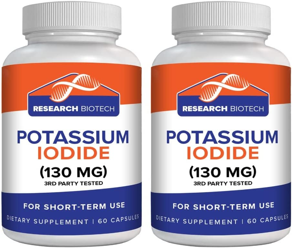 Potassium + Iodide Pills Tablets 130 Mg 120 Supplement Best Potasium