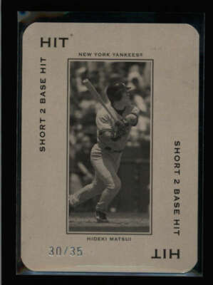 HIDEKI MATSUI 2005 THROWBACK THREADS #PG-25 POLO GROUNDS HIT CARD #30/35 AX5389