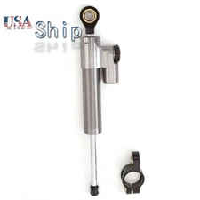 CNC Motorcycle Steering Damper Motorcycle Stabilizer Linear Reversed Safe Gray