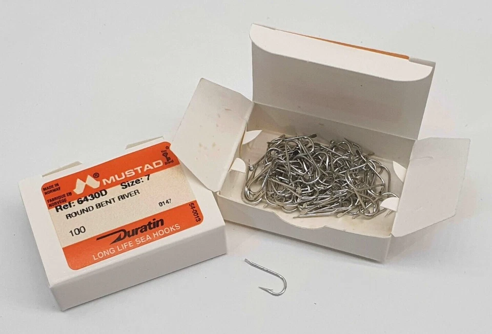 2 Pacchetti da 100 pezzi - Ami MUSTAD Duratin - Ref. 6430D - Size 7 - EF443