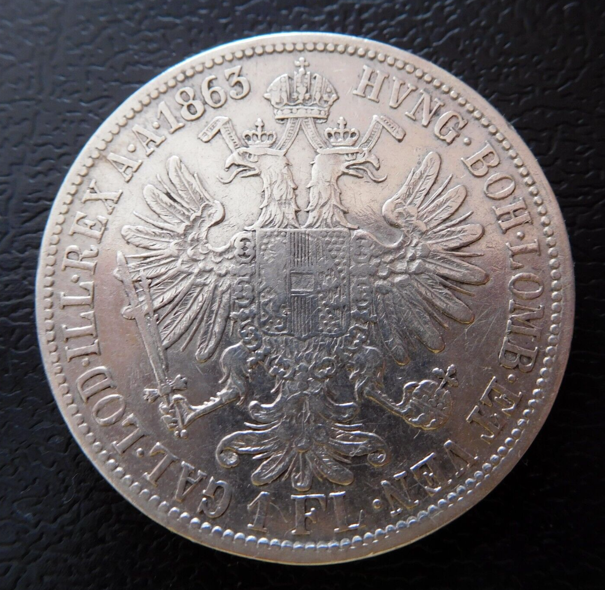 AUSTRIA / FRANZ JOSEPH I.- SILVER 1 FLORIN 5./ 1863 A | eBay