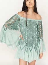 New Free People Daisy Cutwork Mini Dress Size XS MSRP: 398