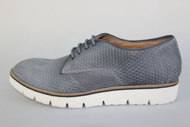 shoes men EVC - 9 UK (43 EU) - elegant grey nubuck leather DP927
