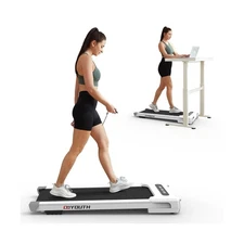 GOYOUTH 2 in 1 Under Desk Electric Treadmill Motorized Exercise Machine with ...