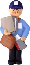 Letter Carrier Male Personalized Christmas Tree Ornament