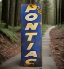 Vintage Pontiac Porcelain Sign General Motors Firebird Trans am Camaro 12"X4"