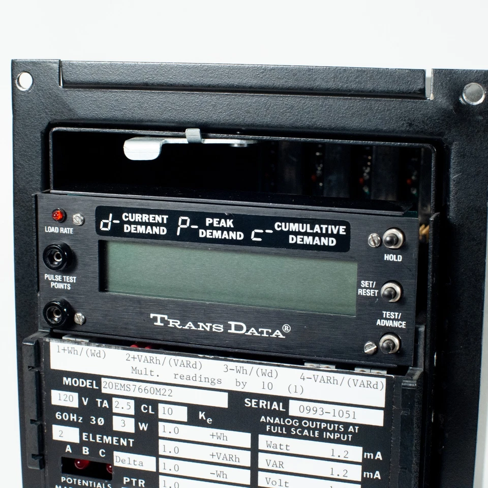 TRANSDATA 20EMS7660M22 Power Meter 120v / 60Hz - Untested but 100% guaranteed - Image 2 of 4
