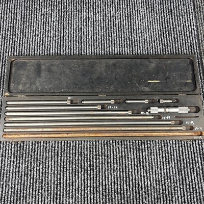CLEAN Starrett Inside Micrometer Model 823E Range 1-18'' Machinist Tools w/ Case
