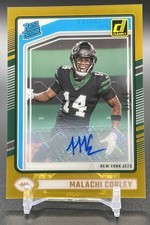 2024 Panini Clearly Donruss - Rated Rookie Malachi Corley #73 Gold Auto /10