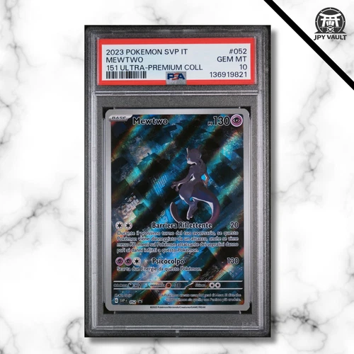 Pokemon Card Italian - Mewtwo AR #052 - 151 MEW Promo - PSA 10 Gem Mint -