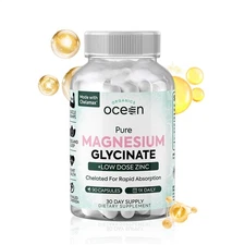 Organics Ocean Pure Magnesium Glycinate Low Dose Zinc Chelated 90 Capsules US