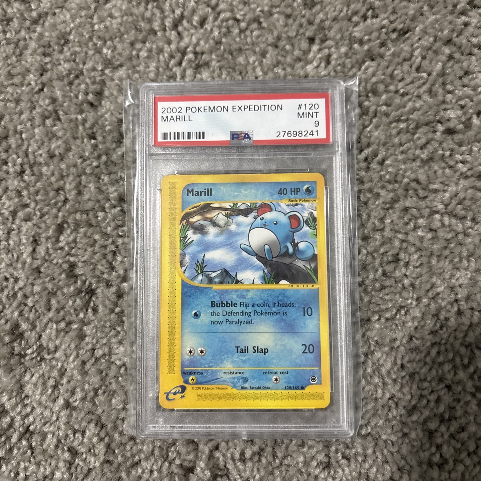 2002 POKEMON EXPEDITION #120 MARILL PSA 9