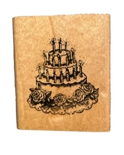 Vintage Hampton Art Rubber Stamp - BIRTHDAY CAKE CANDLES - NEW!
