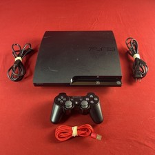 Sony PlayStation 3 PS3 Slim Console CECH-2501B W/Controller  Cords - Tested 