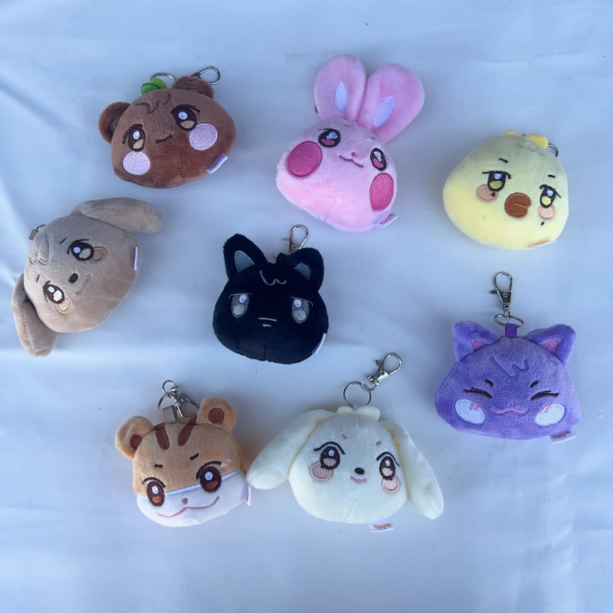 NEW ATEEZ ANITEEZ Cartoon Doll Head Keychain SANdeoki DDEONGbyeoli