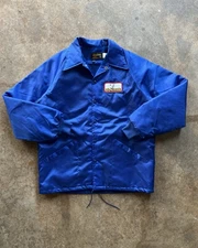 Vintage 80s Swingster DeKalb Pig Patch Logo Faux Fur Lined Coaches Jacket Size L