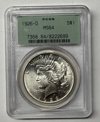 1926-D Peace Dollar – PCGS MS64