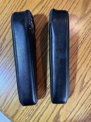 04-15 Nissan Armada Titan QX56 Front Seat Left Right Arm Rest Pair Leather Black