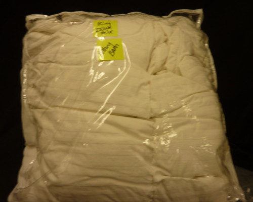 POTTERY BARN WHITE GOOSE DOWN WHITE COMFORTER KING 108" X 92"
