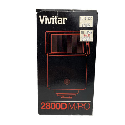 Vivitar 2800D M/P/O Shoe Mount Flash In Box  W Manual Tested EUC