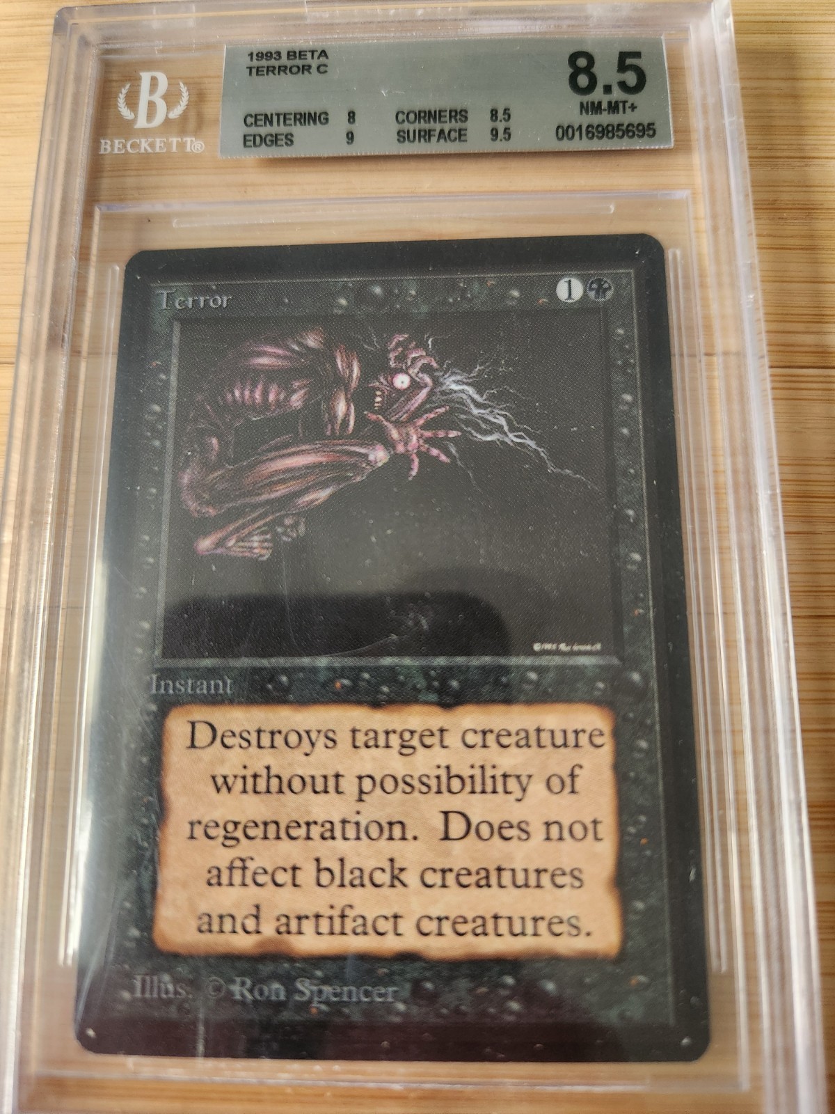 Beta Terror Limited Edition Magic the Gathering Card CGC 7.5