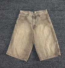 Vintage Southpole Shorts Men 34 Brown Baggy Denim Jorts Hiphop Wide leg Y2K